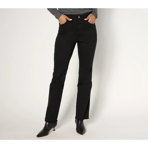 Belle by Kim Gravel Jeans Size 10 Petite Primabelle Twill Frayed Baby Bootcut - Picture 1 of 8